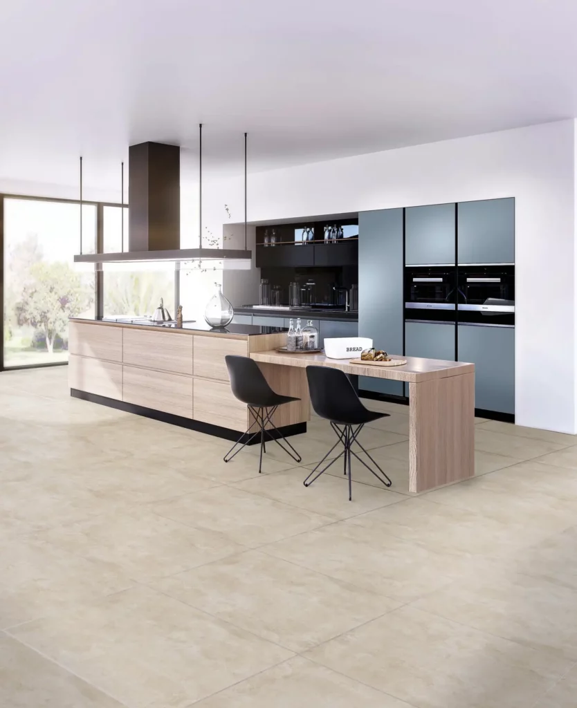 Cement effect kitchen floor tiles- Carthago Ceramic